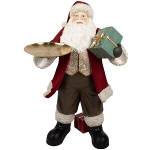 Clayre & Eef 5PR0140 Kerstman Decoratiefiguur Rood...