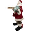 Clayre & Eef 5PR0140 Kerstman Decoratiefiguur Rood Wit 56x50x91 cm Polyresin
