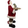 Clayre & Eef 5PR0140 Kerstman Decoratiefiguur Rood Wit 56x50x91 cm Polyresin