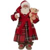 Clayre & Eef 65589 Kerstman Decoratie Rood Wit 16x10x27 cm