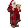 Clayre & Eef 65589 Kerstman Decoratie Rood Wit 16x10x27 cm