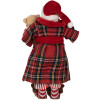 Clayre & Eef 65589 Kerstman Decoratie Rood Wit 16x10x27 cm