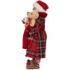 Clayre & Eef 65589 Kerstman Decoratie Rood Wit 16x10x27 cm