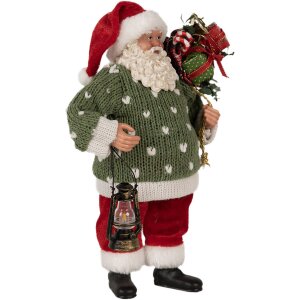 Clayre & Eef 65592 Kerstman Decoratiefiguur 17x11x27...