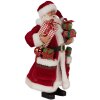 Clayre & Eef 65594 Kerstman Decoratie Rood Wit 16x10x27 cm