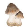 Clayre & Eef 6CE1768 Decoratie Paddenstoelen Keramiek Bruin Wit 10x7x12 cm