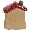 Clayre & Eef 6CE1778 Decoratief Huisje Bruin Rood Keramiek 7x6x8 cm