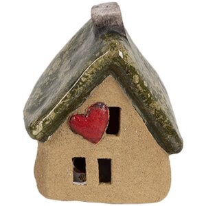 Clayre & Eef 6CE1780 Decoratie Huis Bruin Groen...