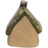 Clayre & Eef 6CE1780 Decoratie Huis Bruin Groen Keramiek 7x6x9 cm