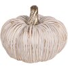 Clayre & Eef 6CE1801 Decoratieve Pompoen Goudkleurig Wit Ø 16x13 cm Keramiek