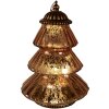 Clayre & Eef 6GL4574KO Kerstboom LED Ø 16x22 cm koperglas landelijke stijl