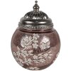 Clayre & Eef 6GL4595 LED Decoratieglas Roze Ø11x15cm Landelijke stijl 2xAAA