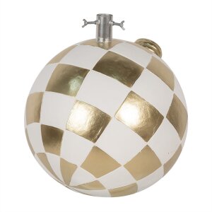Clayre & Eef 6MG0053 Kerstboomstandaard Witgoud 42x42x44 cm