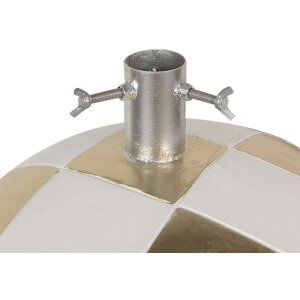 Clayre & Eef 6MG0053 Kerstboomstandaard Witgoud 42x42x44 cm