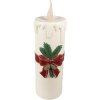 Clayre & Eef 6PR4237 Sierkaars LED Wit Rood 18x20x56 cm 3xAA