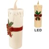Clayre & Eef 6PR4237 Sierkaars LED Wit Rood 18x20x56 cm 3xAA