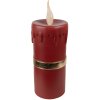 Clayre & Eef 6PR4238 LED Sierkaars 17x18x44cm Rood Goud Polyresin Kerstmis