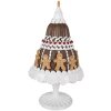 Clayre & Eef 6PR4247 Decoratieve Taart Peperkoek Ø 29x52 cm Bruin Wit Landelijke Stijl