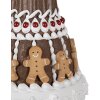 Clayre & Eef 6PR4247 Decoratieve Taart Peperkoek Ø 29x52 cm Bruin Wit Landelijke Stijl