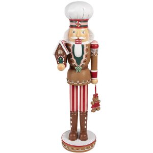 Clayre & Eef 6PR4257 Kerstdecoratie Notenkraker Bruin...