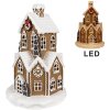 Clayre & Eef 6PR4307 Kersthuis LED Ø 21x33 cm Bruin Roze 3xAAA