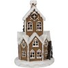 Clayre & Eef 6PR4307 Kersthuis LED Ø 21x33 cm Bruin Roze 3xAAA