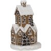 Clayre & Eef 6PR4307 Kersthuis LED Ø 21x33 cm Bruin Roze 3xAAA