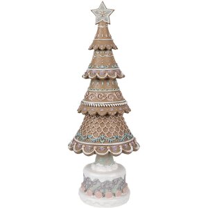 Clayre & Eef 6PR4324 Decoratieve Kerstboom Bruin Roze...