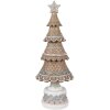 Clayre & Eef 6PR4324 Decoratieve Kerstboom Bruin Roze Ø 16x42 cm Landelijke Stijl
