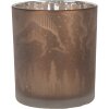 Clayre & Eef 6GL4660 Theelichthouder hertenmotief bruin Ø 7x8 cm glas