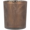 Clayre & Eef 6GL4661 Theelichthouder hertenmotief bruin Ø 9x10 cm glas