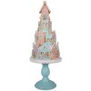 Clayre & Eef 5PR0136 Decoratief Huis Pastelkleuren Blauw Roze Ø 24x59 cm Polyresin