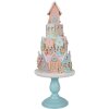 Clayre & Eef 5PR0136 Decoratief Huis Pastelkleuren Blauw Roze Ø 24x59 cm Polyresin