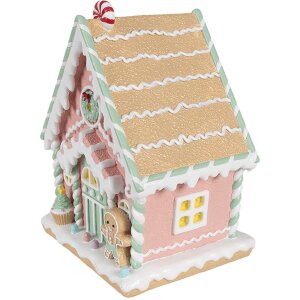 Clayre & Eef 6PR4263 Decoratief Huis Roze 20x16x25 cm...