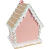 Clayre & Eef 6PR4263 Decoratief Huis Roze 20x16x25 cm Polyresin Kerstmis