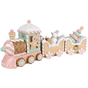 Clayre & Eef 6PR4266 Decoratie Trein Beige Roze...