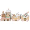 Clayre & Eef 6PR4266 Decoratie Trein Beige Roze 45x12x19 cm Polyresin