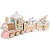 Clayre & Eef 6PR4266 Decoratie Trein Beige Roze 45x12x19 cm Polyresin