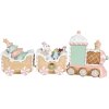 Clayre & Eef 6PR4266 Decoratie Trein Beige Roze 45x12x19 cm Polyresin