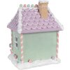 Clayre & Eef 6PR4267 Decoratief Huis Kerstmis Groen Roze Purper 17x14x21 cm