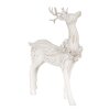 Clayre & Eef 6PR4284 Decoratie Hert Wit 13x5x19 cm Polyresin