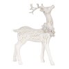 Clayre & Eef 6PR4284 Decoratie Hert Wit 13x5x19 cm Polyresin