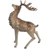 Clayre & Eef 6PR4294 Decoratie Hert Bruin Goudkleurig 33x16x42 cm