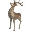 Clayre & Eef 6PR4294 Decoratie Hert Bruin Goudkleurig 33x16x42 cm