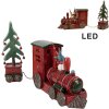 Clayre & Eef 6PR4239 Trein met LED Decoratie Rood Groen 30x7x21 cm Landhuis