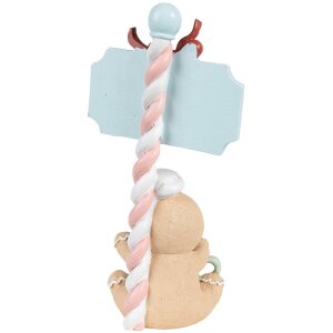 Clayre & Eef 6PR4269 Decoratie Peperkoekman Beige Groen 13x10x25 cm
