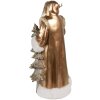 Clayre & Eef 6PR4279 Kerstman Decoratie Goudkleurig 25x18x50 cm Polyresin