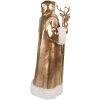 Clayre & Eef 6PR4279 Kerstman Decoratie Goudkleurig 25x18x50 cm Polyresin
