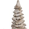 Clayre & Eef 6PR4289 Decoratieve Boom Wit Beige 9x9x18 cm Polyresin Landelijke Stijl