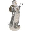 Clayre & Eef 6PR4301 Kerstman Decoratiefiguur Zilver 11x9x20 cm Polyresin